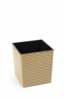 Designový květináč  JUKA RATTAN 25 x 25 cm capuccino