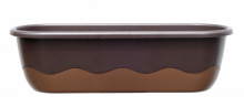 Samozavlažovací truhlík MARETA 60 cm čoko + bronz