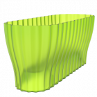 Truhlík Triola 38 cm průsvitná zelená